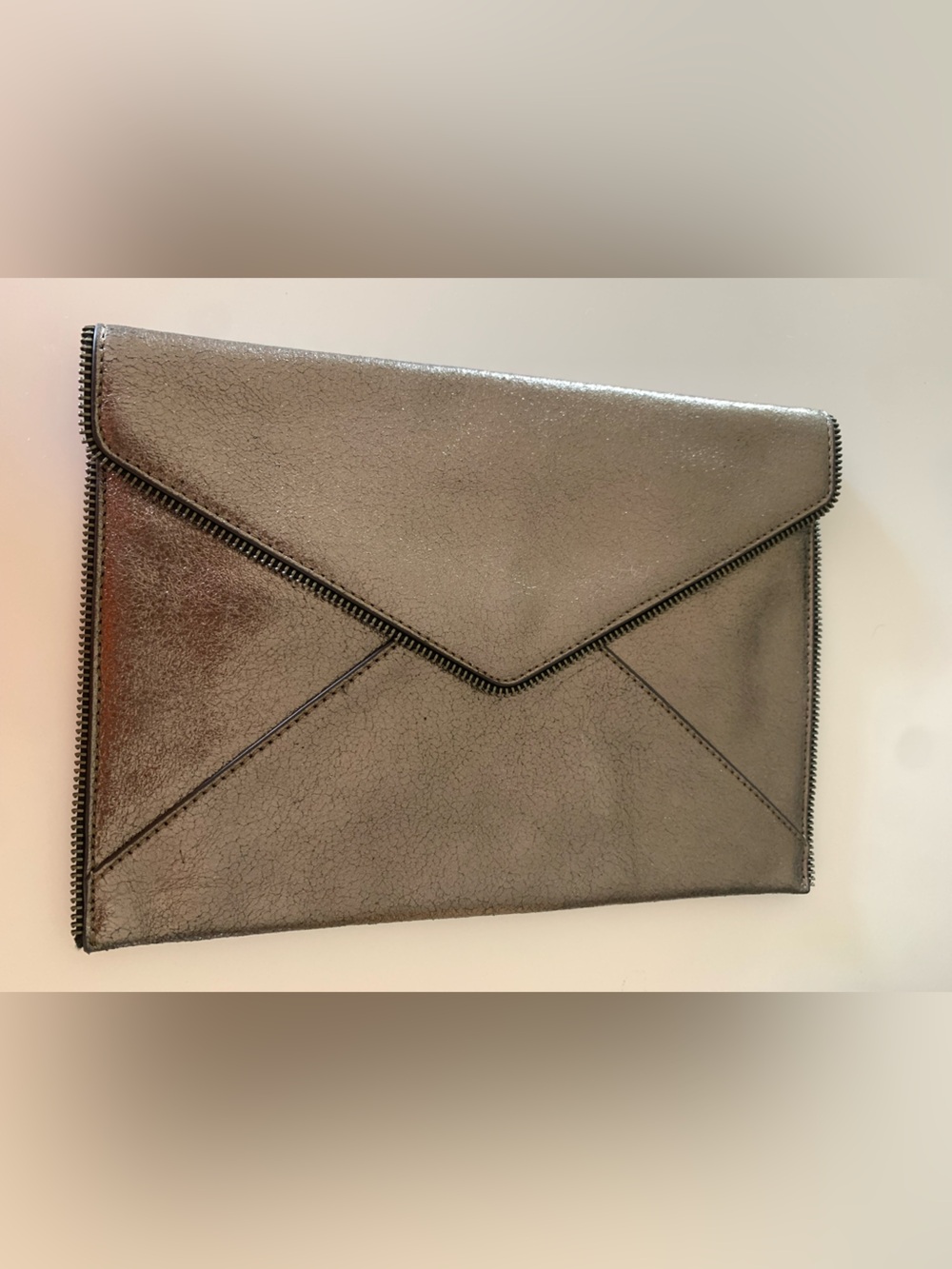 Rebecca Minkoff Metallic Envelope Clutch